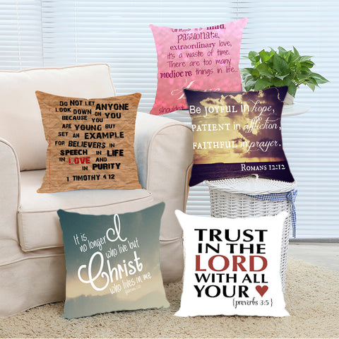 Christian Bible Verse Pillow Case