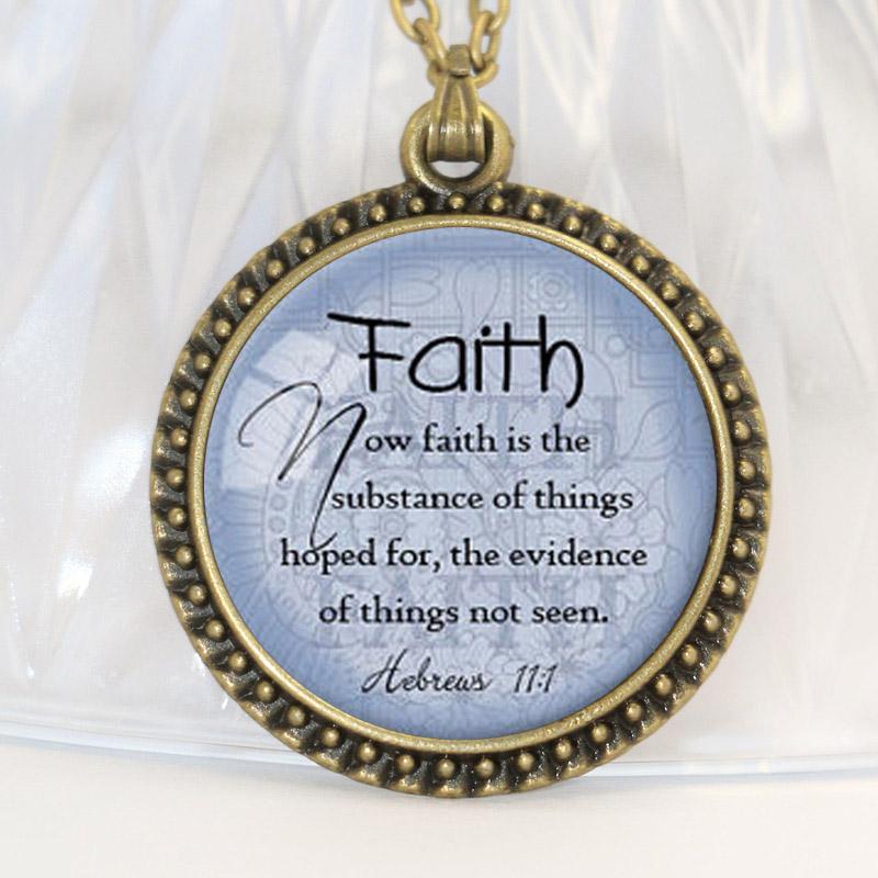 Faith Glass Cabochon Pendant Jewelry