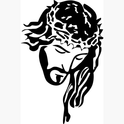Jesus Christ With Crown Portrait Wall Decal