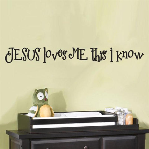 "Jesus Loves Me This I Know" Wall Decal