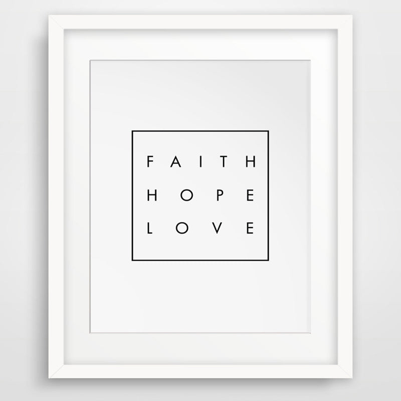 Faith Hope Love Wall Poster