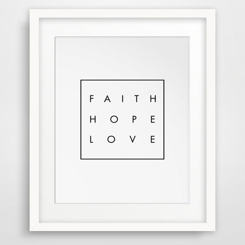 Faith Hope Love Wall Poster
