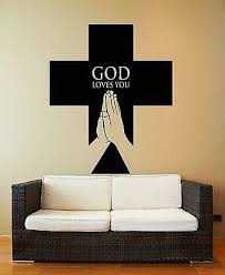 God Loves You Cross Wall Decal