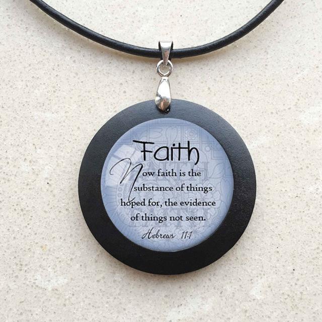 Faith Glass Cabochon Pendant Jewelry