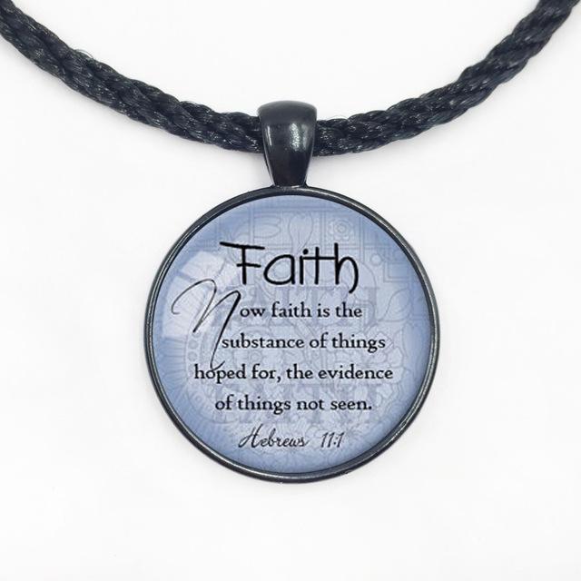 Faith Glass Cabochon Pendant Jewelry