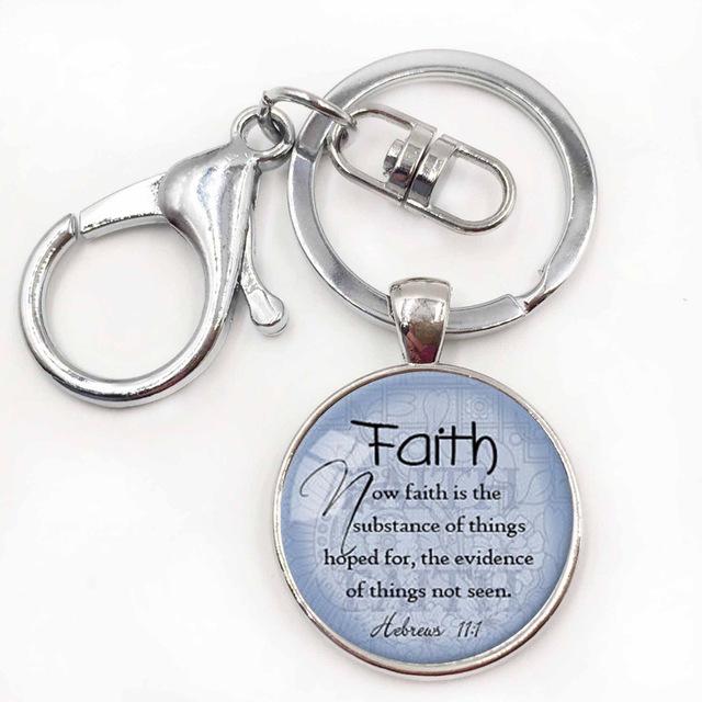 Faith Glass Cabochon Pendant Jewelry