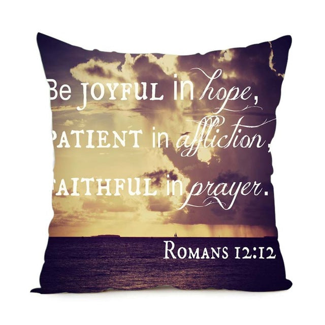 Christian Bible Verse Pillow Case